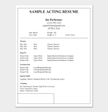 Maybe you would like to learn more about one of these? 20 Free Acting Resume Templates Word And Pdf Docformats
