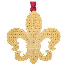 A classic christmas treat and decoration the candycane has been transformed into a fleur de lis. Fleur De Lis Christmas Ornament Handcrafted In The Usa 60010
