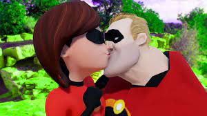 Elastic Girl kiss Mr Incredible - YouTube