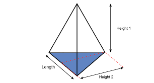 Rectangular pyramid net with measurements. Volume Of A Triangular Pyramid Is Base X Height And Another