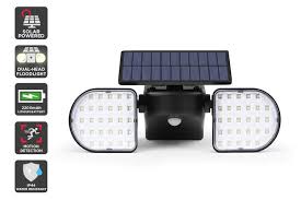 Hallomall solar security lights with dual head spotlights. Dick Smith Solar Powered Motion Sensor Dual Head Led Flood Light 2000mah Home Garden Yard Garden Outdoor Living Outdoor Lighting Security Floodlights