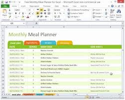 Meal Plan Spreadsheet Template Beautiful Free Monthly Meal Planner For Excel In 2020 Meal Planner Template Meal Planning Template Monthly Meal Planner