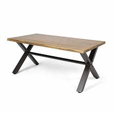 Its solid wood tops and strong metal legs make a statement in your living space. Christopher Knight Homechristopher Knight Home Sanibel Outdoor Acacia Wood Coffee Table Teak Finish Rustic Metal Dailymail
