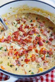Ham And Potato Corn Chowder Recipe Chowder Recipes Homemade Soup Ham Soup