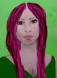 Practicing faces….original sketch and the others I've messed about with in  my art app,trying different colours xxx