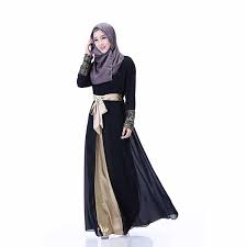 Biru muda dan kuning cerah. 30 Model Dress Kebaya Modern Muslim Brokat Panjang