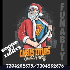 Professional Dj For Xmas Nye Celebration Retro Vector Illustration Santa Claus Santa