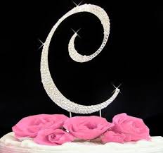 Rhinestone C Cake Topper Monogram Wedding Cake Toppers Letters Rhinestone Cake Topper Cake Topper Wedding Monogram