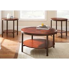 Hekman furniture rectangular coffee table just right. Trisha 3 Piece Round Coffee Table Set Cherry Finish Dcg Stores