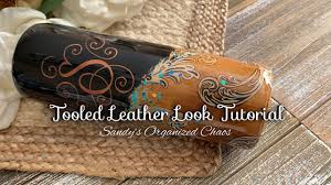 Tooled Leather Look Travel Tumbler Tutorial Youtube