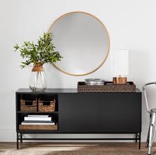 Smart Tv Stand 4k Credenza Buffet Table Sideboard Storage Console Table Black Black Console Table Black Buffet Table Black Sideboard
