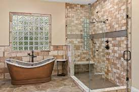 Brick wall in shower