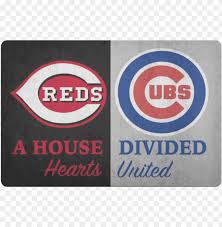 Cincinnati reds community fund hd png download. House Divided Man Cave Decor Cubs Cincinnati Reds Hearts Chicago Cubs Png Image With Transparent Background Toppng