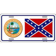 Check spelling or type a new query. Florida Seal Confederate Flag License Plate Victory Flags More