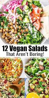 12 Amazing Vegan Salad Recipes Vegan Salad Recipes Vegan Recipes Healthy Salad Recipes For Dinner