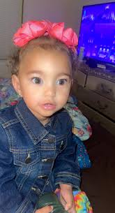 Sweet baby this morning in her piggies from 🎀Bows By Deb🎀 🥰🥰