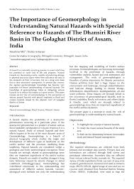 Pdf The Importance Of Geomorphology In Understanding Natural Hazards With Special Reference To Hazards Of The Dhansiri River Basin In The Golaghat District Of Assam India