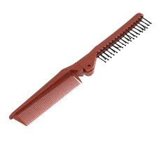 foldable design red plastic hair comb black rounded teeth hairbrush hair brush hair comb hair care and styling
