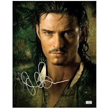 Orlando Bloom Autographed Pirates of the Caribbean Dead Man's Chest Will  Turner 11x14 Photo