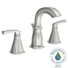 Moen Hensley 8 In Widespread 2 Handle Bathroom Faucet In Spot Resist Brushed Nickel Ws84412msr Bathroom Faucets High Arc Bathroom Faucet Moen Bathroom Faucets