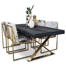 Bordeaux Dining Table With Brass X Legs Luxury Dining Room Modern Dining Table Luxury Dining Tables