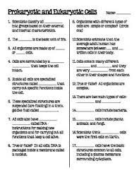 Prokaryotic And Eukaryotic Cells Student Fill In The Blank Notes Eukaryotic Cell Cells Worksheet Prokaryotes Vs Eukaryotes