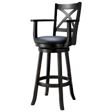 29 Emerson X Back Swivel Bar Stool Black Black Bar Stools Bar Stools With Backs Swivel Bar Stools