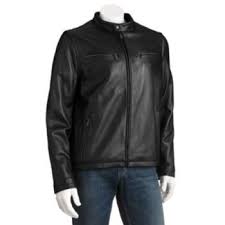 Dockers Leather Motorcycle Racer Jacket Men Mens Jackets Dockers Jackets