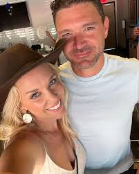 Husband and wife. The Vellas. . A little @littlebigtown A little  @chrisstapleton A little @georgestrait Thanks to Blake for having us:)))  he's the photo bomber. Also the guy who married us.