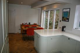 Yellow can then be added as an accent by painting the kitchen cabinets or chairs and by using small yellow décor items. Bespoke Kitchen In Farrow Ball French Grey Blok Designs Ltd