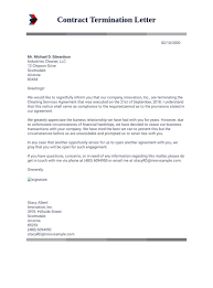 He ensures the employee that the company is satisfied with her work and encourages her to apply for open positions. Contract Termination Letter Pdf Templates Jotform