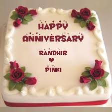 Birthday Cake For Sister In Law With Name Edit Happy Anniversary Sweet Red Rose Cake With Couple Name Happy Anniversary Cakes Happy Wedding Anniversary Wishes Anniversary Cake Pictures