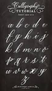Calligraphy Tutorial Lower Case A Z Alfabet Font Huruf Tulis Tangan Huruf