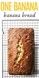 One Banana Banana Bread In 2021 Bread Recipes Sweet One Banana Banana Bread Bread Recipes Homemade