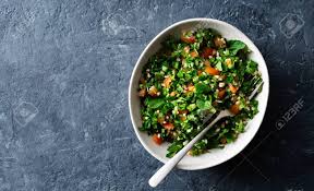 These easy power bowl recipes can be made for meal prep or on the fly. Healthy Summer Tabule Salad Bowl Top View With Copy Space Stock Photo Picture And Royalty Free Image Image 121026053