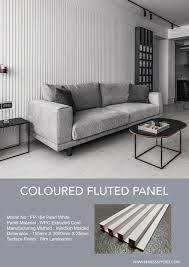 Tfl 3d feature wall panels. Coloured Fluted Panel Wall Panels Bedroom Wall Cladding Interior Wood Slat Wall