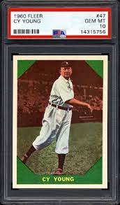Exceeded rookie limits during 1890 season full name: 1960 Fleer Cy Young Psa Cardfacts
