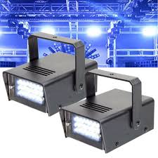 2 Mini Dj Strobe Light Flash Light Disco Club Party Stage Effect Lighting 24 Led For Sale Online