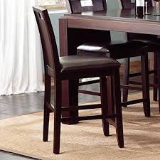 Coaster Home Furnishings Casual Counter Height Chair Espresso Brown 2 Chairs Per Box Dining Chairs Leather Seat Coaster Fine Furniture Furniture