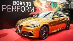 It was unveiled in june 2015, with market launch scheduled for february 2016, and it is the first saloon offered by alfa romeo after the production of the 159 ended in 2011. Gold Alfa Romeo Giulia Quadrifoglio Is A Mille Miglia Exclusive The Supercar Blog