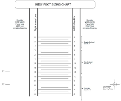 Inquisitive Child Foot Measuring Chart 2019