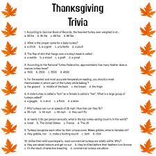 Read on for some hilarious trivia questions that will make your brain and your funny bone work overtime. 10 Best Free Printable Thanksgiving Trivia Game Printablee Com