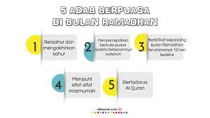 Bulan suci bulan ramadhan, semua mukmin bergembira. 5 Adab Berpuasa Di Bulan Ramadhan Islamic Quotes Ramadhan Quotes