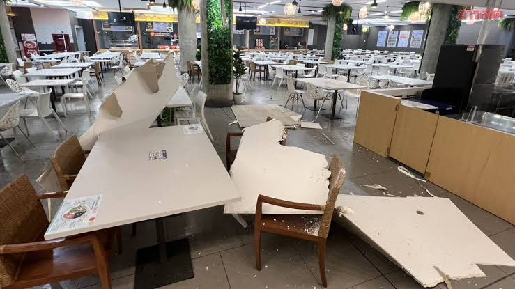ฝ้าเพดานโรงอาหาร อาคารรัฐสภา พังถล่มลงมา จนท.เร่งตรวจสอบโครงสร้าง