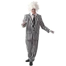Both pieces have finished hems. Mens Beetlejuice Movie Halloween Costume