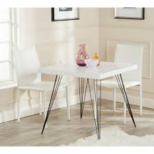 Modern chairs and tables restaurant mdf kitchen white dining table. Safavieh Wolcott White And Black Dining Table Fox4205a The Home Depot