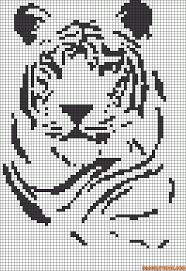 Tiger Design Perler Bead Pattern Point De Croix Travaux Manuels Avec Des Feuilles Modeles De Crochet