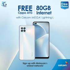 Mudah & jimat duit untuk membeli data setiap bulan. Celcom Get The New Improved Oppo A93 Free With 80gb Facebook