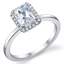 5 out of 5 stars. Emerald Cut Diamond Halo With Plain Band 437 Htm