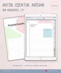Digital Notepad Digital To Do Notepad Checklist To Do Goodnotes Notability Hyperlink Instant Download By The Pin Planner Notepad Note Pad Planner